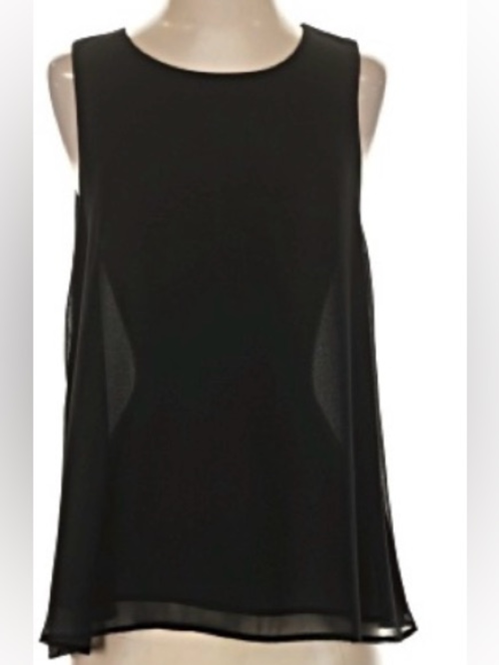 Pleione Black Sleeveless Blouse
